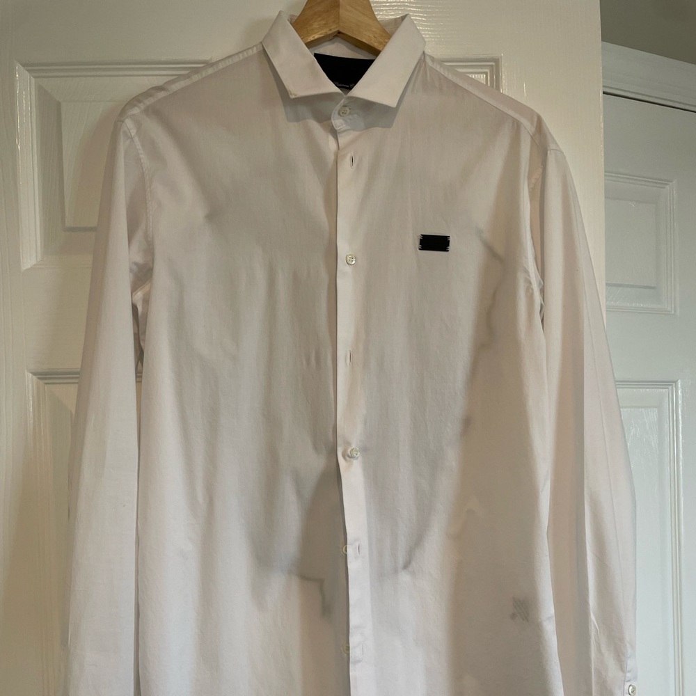 Philipp oleum white button up dress shirt